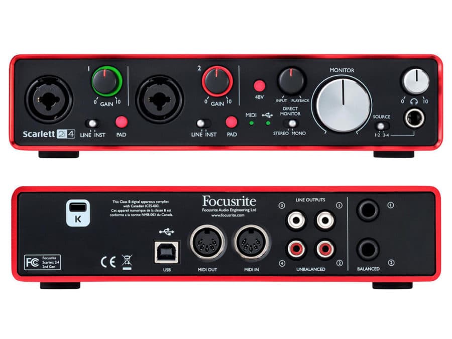 Аудиоинтерфейс Focusrite Scarlett 2i4 Gen.2 2