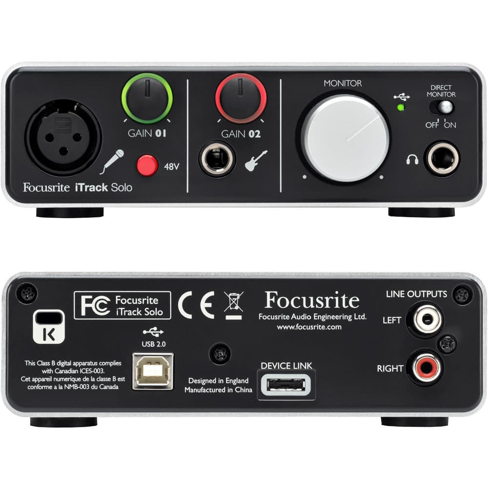 Аудиоинтерфейс Focusrite iTrack Solo (lightning cable) 2