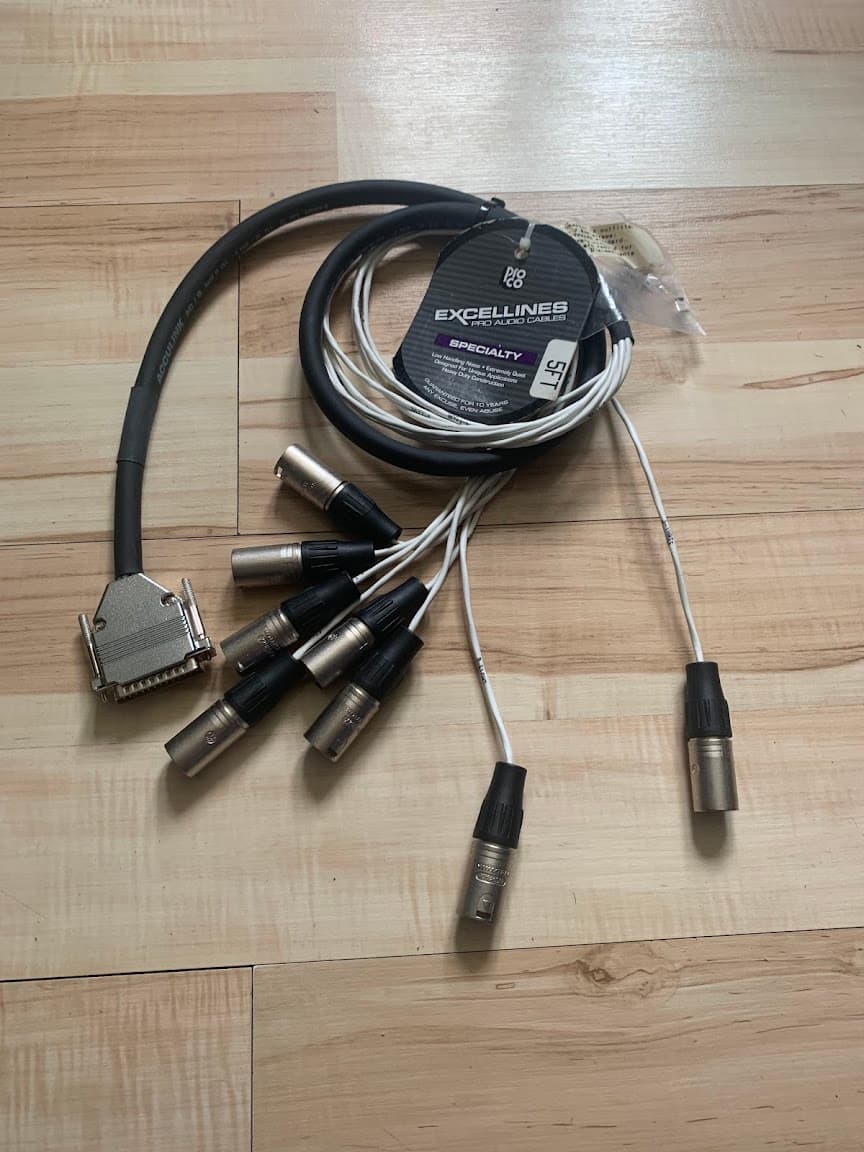 Кабель ProCo DB25 - 8 XLRm Cable