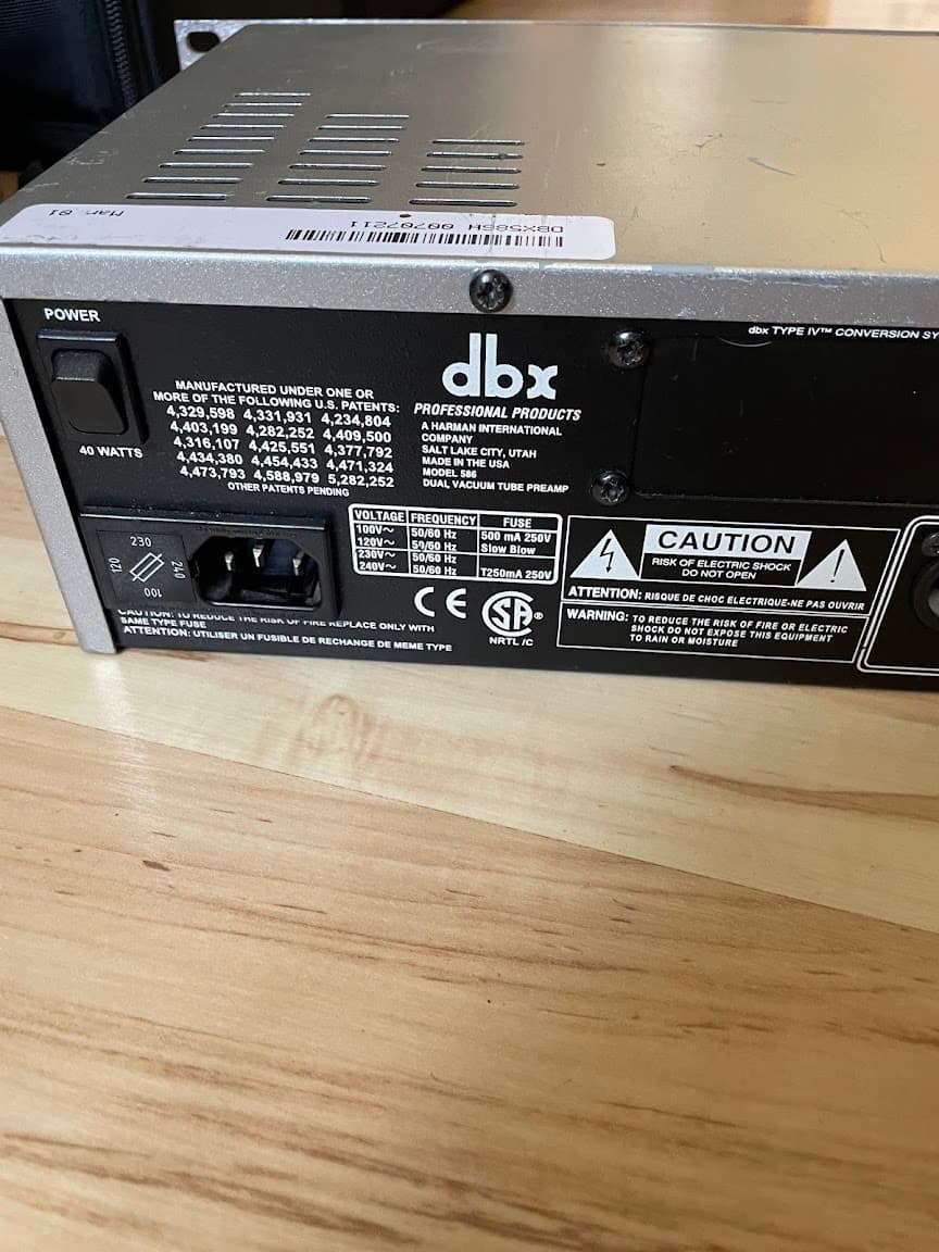 2 канальный ламповый преамп DBX 586 6